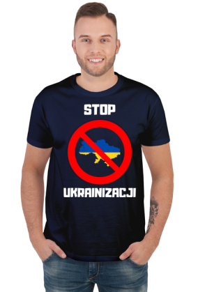 Koszulka męska Soft Style - Stop Ukrainizacji, wersja 3 (różne kolory)