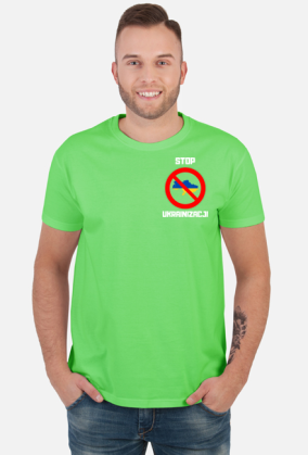 Koszulka męska Soft Style - Stop Ukrainizacji, wersja 4 (różne kolory)