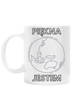 Kubek klasyczny Piękna Jestem, wersja 3 (biały)