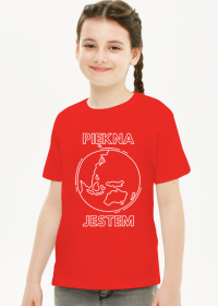 Koszulka dziecięca unisex - Piękna Jestem, wersja 6D (różne kolory)