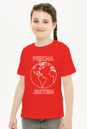 Koszulka dziecięca unisex - Piękna Jestem, wersja 2D (różne kolory)