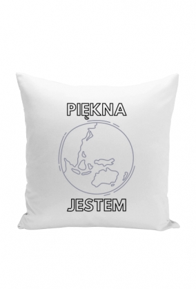 Poduszka Jasiek - Piękna Jestem, wersja 3 (biała)