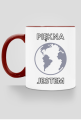 Kubek Eko z Kolorowym Uszkiem - Piękna Jestem, wersja 2 (różne kolory)