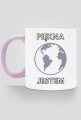 Kubek Eko z Kolorowym Uszkiem - Piękna Jestem, wersja 2 (różne kolory)
