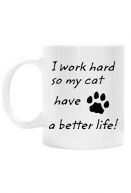 i work hard - CAT (kubek) cg