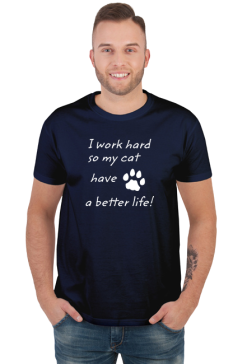 i work hard - CAT (koszulka męska) jg