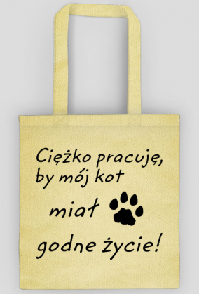 Ciężko pracuję - KOT (torba) cg