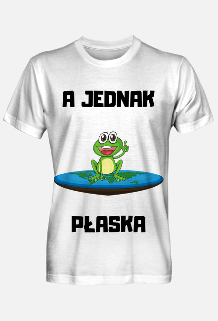 Koszulka męska, pełny nadruk - A Jednak Płaska, wersja 3