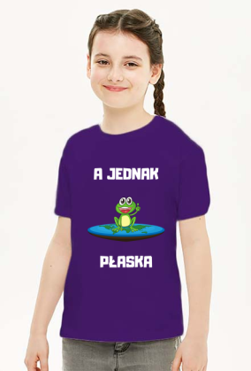 Koszulka dziecięca unisex - A Jednak Płaska, wersja 6D (różne kolory)