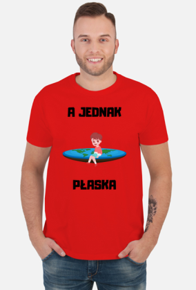 Koszulka męska Soft Style - A Jednak Płaska (różne kolory)