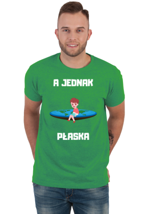 Koszulka męska Soft Style - A Jednak Płaska, wersja 2 (różne kolory)