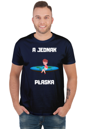 Koszulka męska Soft Style - A Jednak Płaska, wersja 2 (różne kolory)