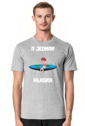 Koszulka męska Soft Style - A Jednak Płaska, wersja 2 (różne kolory)