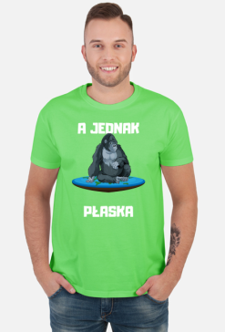 Koszulka męska Soft Style - A Jednak Płaska, wersja 4 (różne kolory)