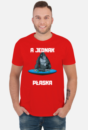 Koszulka męska Soft Style - A Jednak Płaska, wersja 4 (różne kolory)