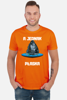 Koszulka męska Soft Style - A Jednak Płaska, wersja 4 (różne kolory)
