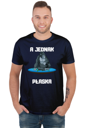 Koszulka męska Soft Style - A Jednak Płaska, wersja 4 (różne kolory)