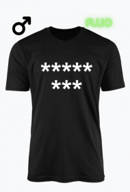 Osiem gwiazdek męska koszulka z nadrukiem fluorescencyjnym