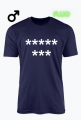 Osiem gwiazdek męska koszulka z nadrukiem fluorescencyjnym