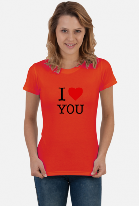 T-shirt koszulka damska Kocham Cię - I Love You