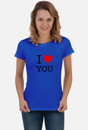 T-shirt koszulka damska Kocham Cię - I Love You
