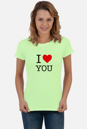 T-shirt koszulka damska Kocham Cię - I Love You