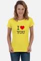 T-shirt koszulka damska Kocham Cię - I Love You