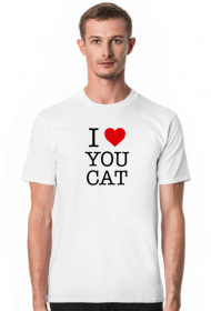 T-shirt koszulka męska Kocham Cię Kotku / Kocie - I Love You Cat