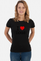 Kocham Psy - I Love Dogs - T-shirt koszulka damska