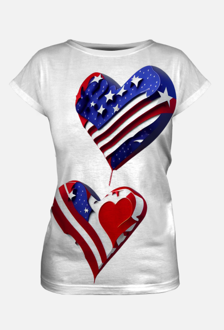 Kocham Amerykę! koszulka damska
