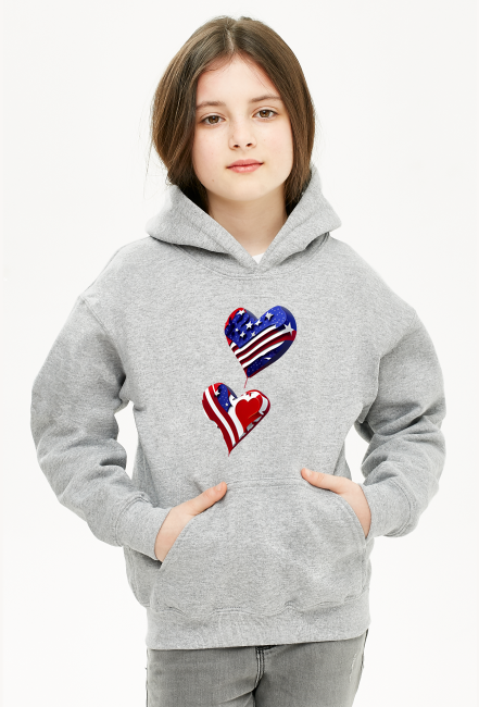 Kocham Amerykę! bluza dla dziewczynki