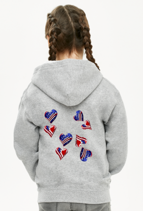 Kocham Amerykę! bluza dla dziewczynki