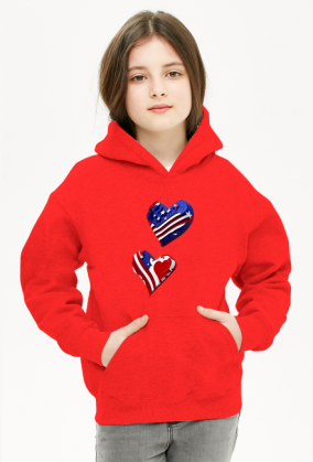 Kocham Amerykę! bluza dla dziewczynki