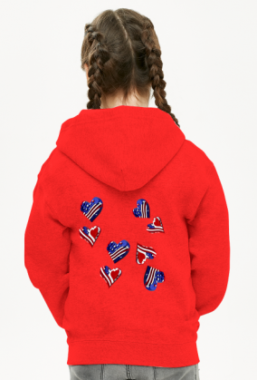 Kocham Amerykę! bluza dla dziewczynki