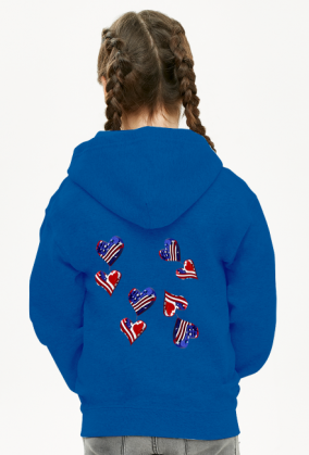 Kocham Amerykę! bluza dla dziewczynki