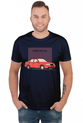 T-shirt Daewoo Nexia - granatowy