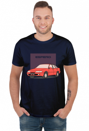 T-shirt Daewoo Espero - granatowy