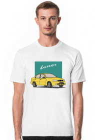 T-shirt Daewoo Lanos - biały