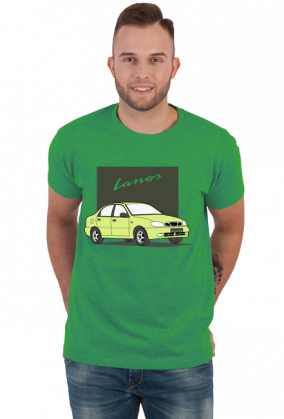 T-shirt Daewoo Lanos - zielony