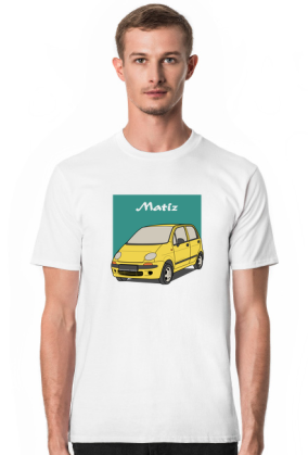 T-shirt Daewoo Matiz - biały