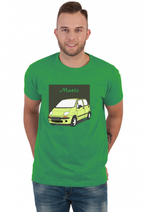 T-shirt Daewoo Matiz - zielony