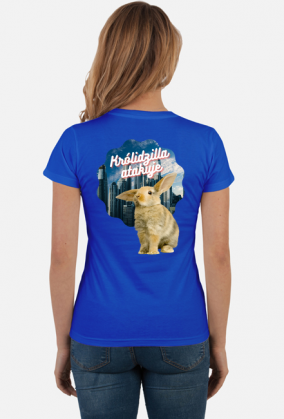Koszulka damska "Królidzilla atakuje" na plecach