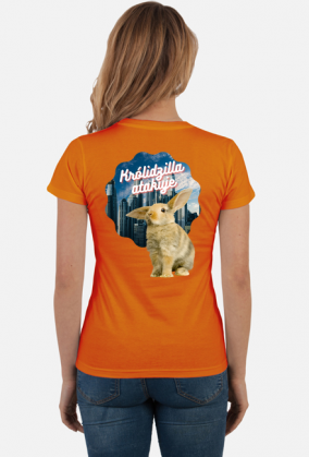 Koszulka damska "Królidzilla atakuje" na plecach