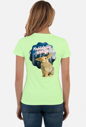 Koszulka damska "Królidzilla atakuje" na plecach