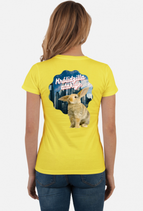 Koszulka damska "Królidzilla atakuje" na plecach