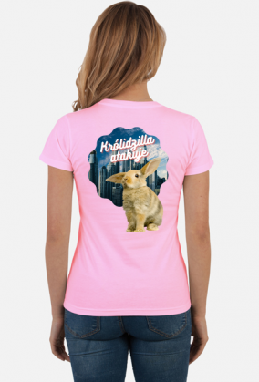 Koszulka damska "Królidzilla atakuje" na plecach