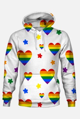 bluza unisex LGBT+ white