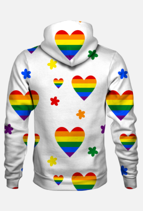 bluza unisex LGBT+ white