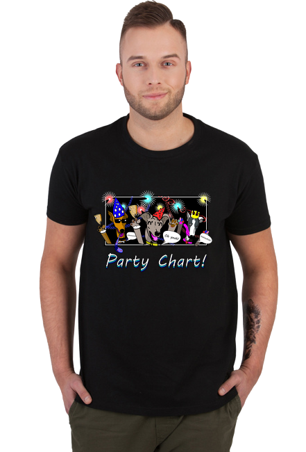 Party Chart! T-shirt Męski w wielu kolorach.