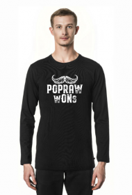 Koszulka z długim rękawem - wąs - popraw wONs
